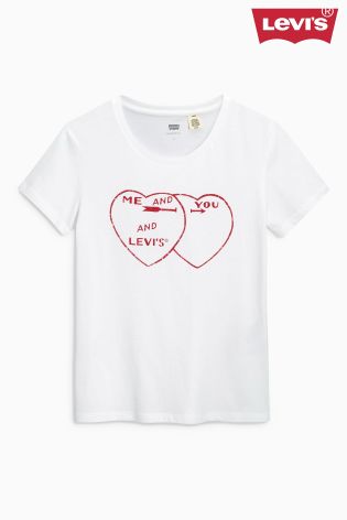 Levi's&reg; White Love Heart T-Shirt